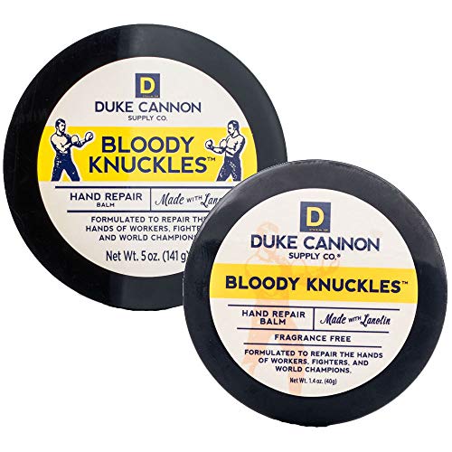 Duke Cannon Bloody Knuckles Hand Repair Balm - Moisturizing for Dry Skin, Non-Greasy - 6.4oz