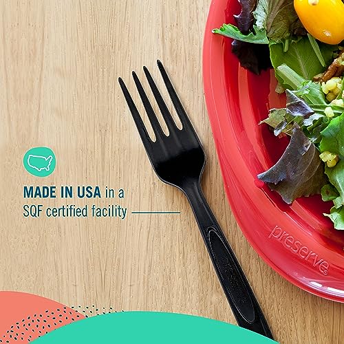 Preserve Recycled Plastic Forks - Durable, BPA-Free, B Corp & Climate Neutral Certified - 24 Count