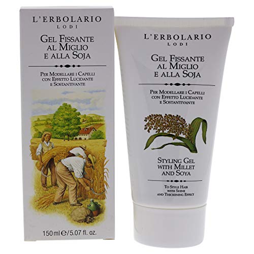 L'Erbolario Millet and Soya Hair Gel - Nourishing, Thickening, Organic - 5.07 oz