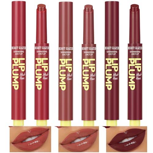 Beauty Glazed Lip Oil - Plump, Moisturize, Non-Sticky, Vegan Formula - 3PCS (6# 10# 12#)