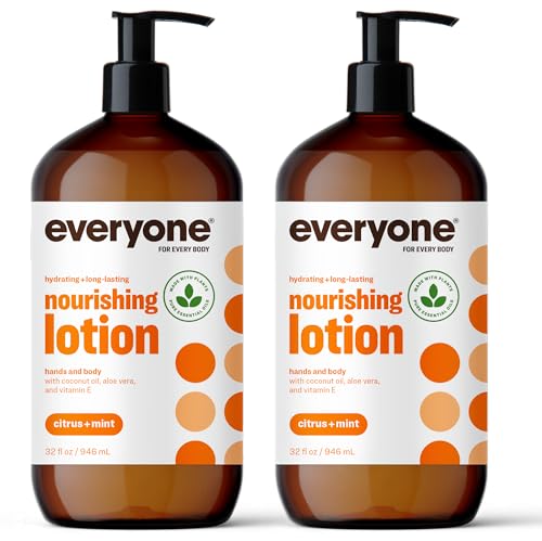 Everyone Nourishing Body Lotion - Hydrating Citrus & Mint with Essential Oils - 32oz (2 Pack)