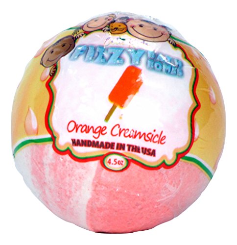 Bela Kids Bath Bomb - Fun Fizzy Orange Creamsicle, Gentle Ingredients - 4.5oz