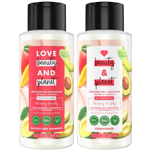 Love Beauty Planet Shampoo & Conditioner Set - Nourishing Avocado & Mango, Color-Safe - 13.5oz