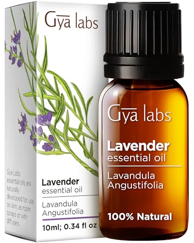 Gya Labs Lavender Essential Oil - 100% Natural for Skin & Hair, Ideal for Candle Making - 0.34 fl oz