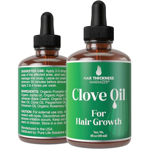 Hair Thickness Maximizer Serum - Strengthens & Moisturizes with Clove & Rosemary - 1oz