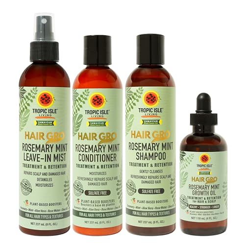 Tropic Isle Living Hair Care Set - Detox & Repair for Scalp and Damaged Hair - 3 Pieces