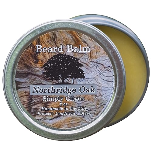 Northridge Oak Beard Balm - Tames Stray Hairs, Relieves Itch, Blood Orange & Bergamot - 2oz