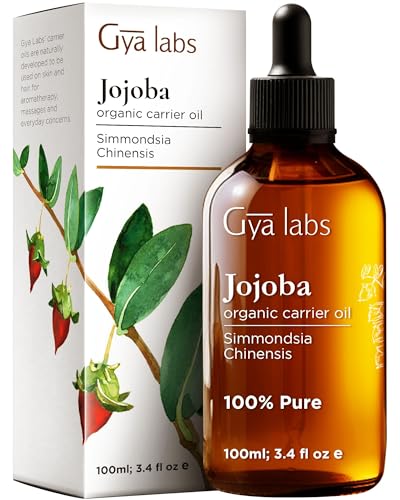 Gya Labs Jojoba Oil - Nourishing Body & Hair Moisturizer, Vegan & Cold Pressed - 3.4 fl oz