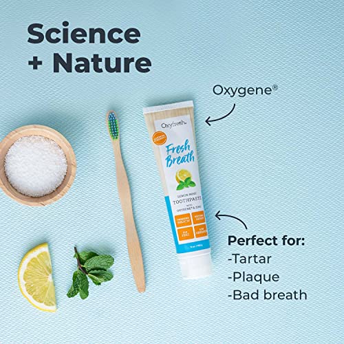 Oxyfresh Toothpaste - Fresh Breath & Clean Teeth, Natural Oils & Xylitol, Fluoride Free - 5oz