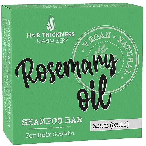 Hair Thickness Maximizer Rosemary Oil Shampoo Bar - Boosts Growth & Strength, Color Safe - 3.5oz