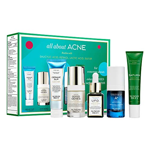 Sunday Riley Acne Treatment Kit - Cruelty-Free, Vegan, Unscented - 5 Essential Products