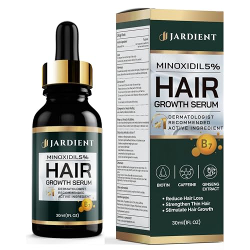 Jardient Minoxidil Hair Growth Kit - Strengthens Thinning Hair, Biotin Enriched - 1oz