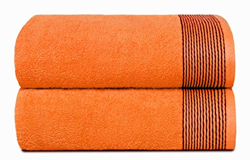 BELIZZI HOME Oversized Cotton Bath Towels - Ultra Soft, Quick Dry, Safe for Family - 28x55in, 2 Pack