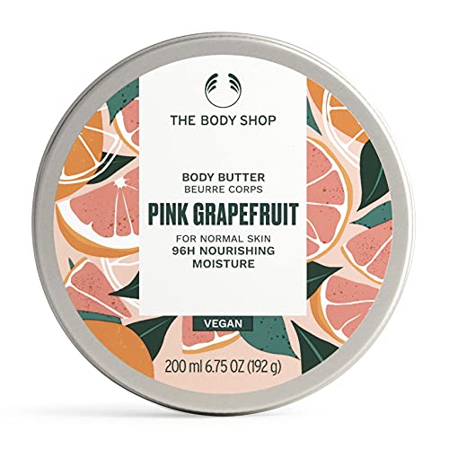 The Body Shop Pink Grapefruit Body Butter - Nourishing Vegan Moisturizer, Citrus Aroma - 6.75 oz