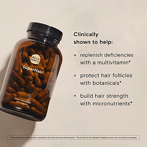 Moon Juice Hair Supplement - Promotes Healthier, Thicker Hair, Vegan & Non-GMO - 60 Capsules