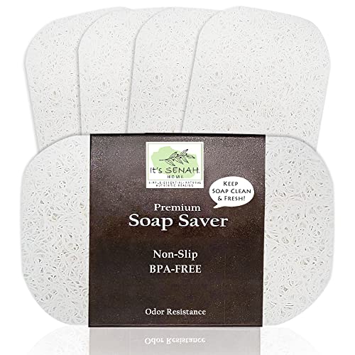 IT'S SENAH Soap Holder - Keeps Soap Fresh & Dry, Reusable BPA-Free Design - 4 Pack