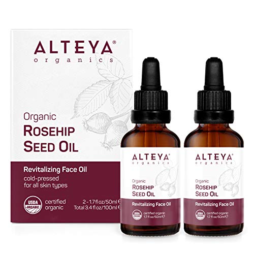 Alteya Rosehip Seed Oil - Nourishing Face & Hair Moisturizer, Rich in Antioxidants - 2x1.7 Fl Oz