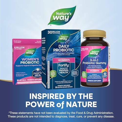 Nature's Way Fortify Daily Probiotic for Women - Digestive & Immune Support, Non-GMO - 30 Capsules