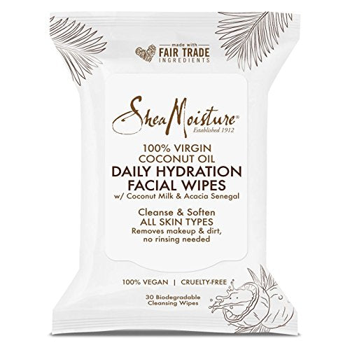 Shea Moisture Coconut Milk Makeup Remover Wipes - Hydrating and Nourishing - 30 Count