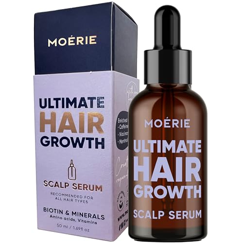 MOERIE Hair Growth Serum - Promotes Natural Regrowth, Vitamins & Amino Acids - 1.69 fl oz