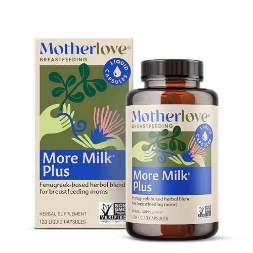 Motherlove Moringa Supplement - Supports Breast Milk Supply, Non-GMO, Organic Herbs - 120 Capsules