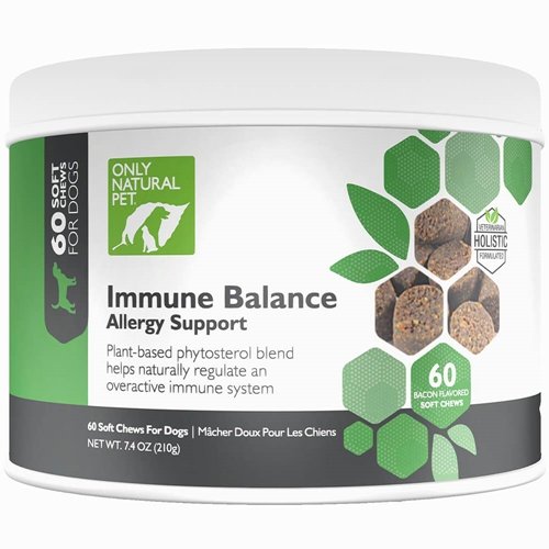 Only Natural Pet Immune Balance - Immunity Booster for Itchy Skin, Phytosterol Formula - 60 Chews