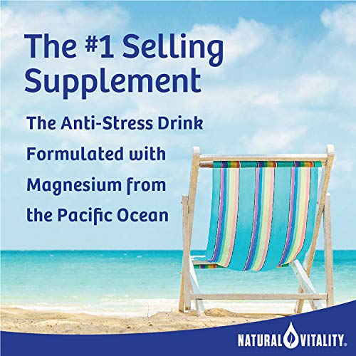 Natural Vitality Calm Magnesium Citrate - Supports Stress Relief, Vegan, Lemon Flavor - 8oz