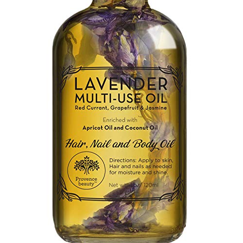 Provence Beauty Lavender Body Oil - Nourishing Moisturizer, Organic Ingredients - 4 Fl Oz