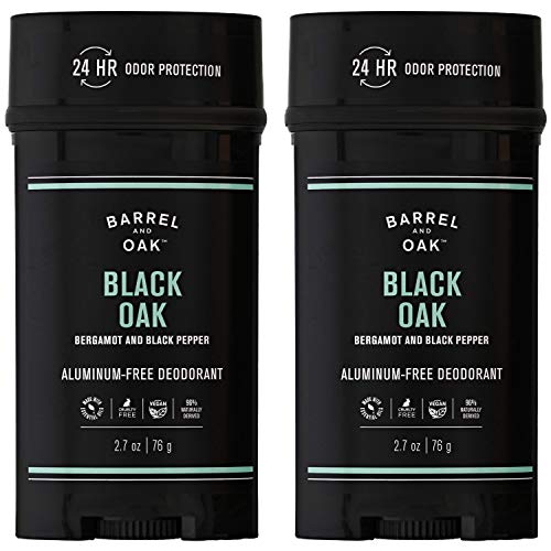 Barrel and Oak Aluminum-Free Deodorant - 24-Hour Odor Protection, Essential Oils - Black Oak, 2.7 oz