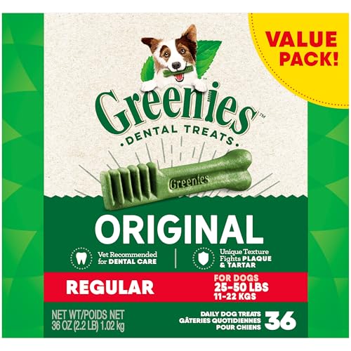 Greenies Original Dog Treat - Supports Oral Health, Natural Ingredients, 36 Count