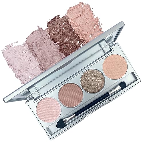 Honeybee Gardens Eye Shadow Palette - Bold, Long-Lasting, Vegan & Refillable - 4 Shades, 1.3g Each