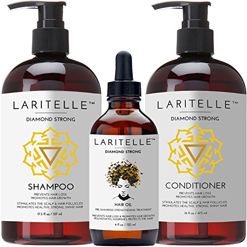 Laritelle Organic Hair Care Set - Promotes Hair Growth, Non-Toxic, 100% Pure Ingredients - 37oz