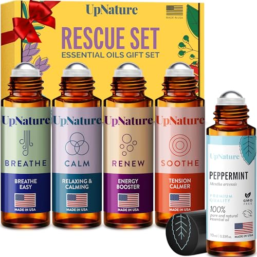 Peppermint Essential Oil Bundle - Soothing Aromatherapy Roll-Ons for Travel, 100% Pure Oils