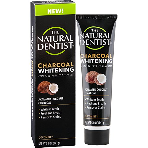 The Natural Dentist Charcoal Toothpaste - Whitens Teeth, SLS-Free, Cocomint - 5oz