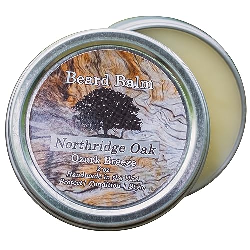 Northridge Oak Beard Balm - Tames Stray Hairs, Relieves Itch, Vetiver & Lavender Scent - 2oz