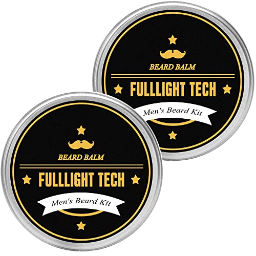 FULLLIGHT TECH Beard Balm - Moisturizes, Styles & Smooths with Citrus Scent - 2 Pack