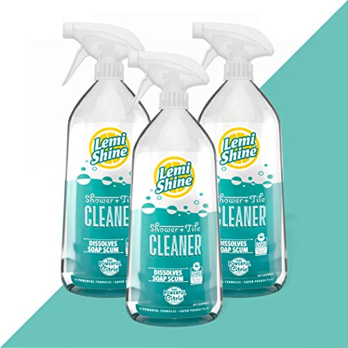 Lemi Shine Bathroom Cleaner - Removes Soap Scum & Hard Water Stains, Citric Acid - 28oz, 3 Pack