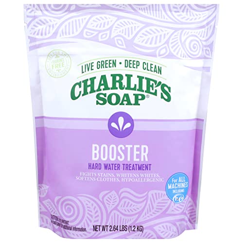 Charlie's Soap Laundry Booster - Enhances Stain Removal, Natural Water Softener - 160 Loads