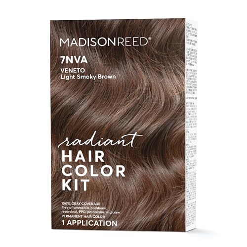 Madison Reed Hair Color Kit - 100% Gray Coverage, Ammonia-Free, Keratin Enriched - Light Smoky Brown