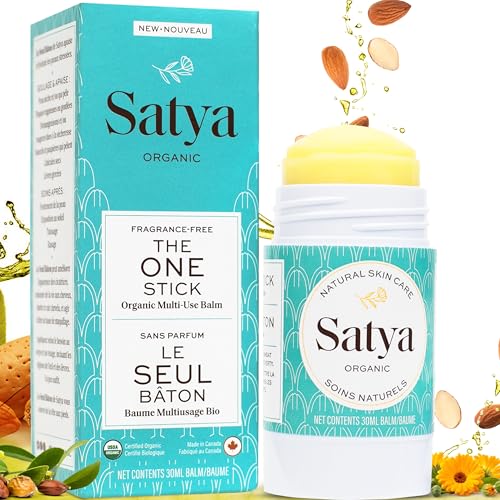 Satya Organic Body Balm Stick - Hydrates & Relieves Skin Irritations, Gluten-Free - 1.01 Oz