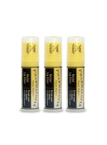 Pharmacopia Chamomile Tangerine Lip Balm - Nourishing Vegan Formula, 70% Organic - 0.25oz, Pack of 3