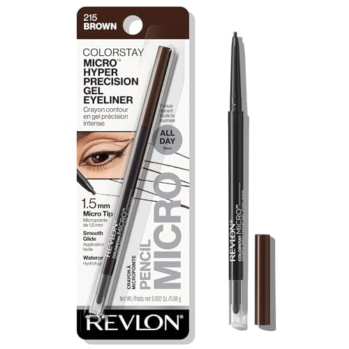 Revlon ColorStay Gel Eyeliner - Ultra Precise Lines, Waterproof, Long-Wearing, 215 Brown - 0.002 oz