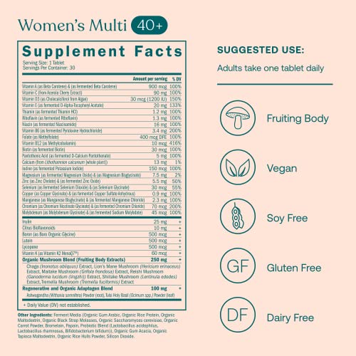 True Grace Women's Multivitamin 40+ & Probiotic Bundle - Organic, Gluten & Soy Free - 30-Day Supply