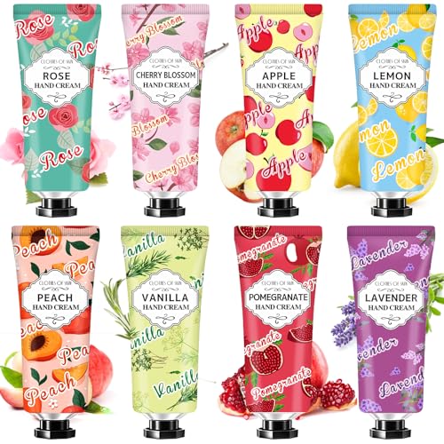 Natural Hand Cream Gift Set - Deeply Moisturizing, Variety of Fragrances, Travel Size - 8 Pack