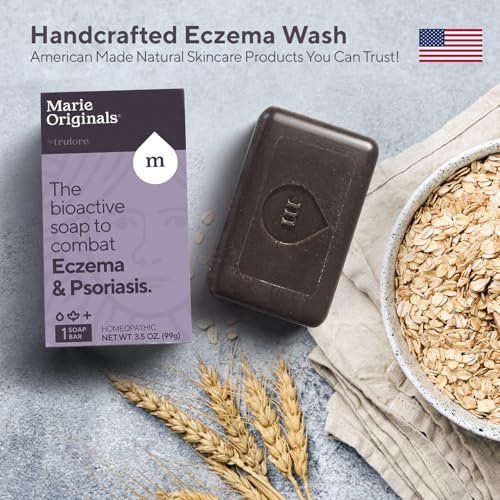 Marie Originals Eczema Cream Bar - Natural Relief for Itchy, Dry Skin, Gentle Detox - 1 Bar