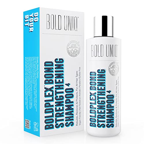 BOLD UNIQ BoldPlex 4 Bond Strengthening Shampoo - Hydrating for Dry, Curly, Colored Hair - 12oz