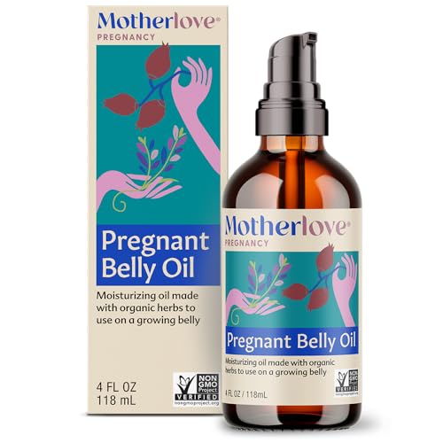 Motherlove Body Oil - Soothes Itchy Skin, Prevents Stretch Marks, Non-GMO & Vegan - 4oz