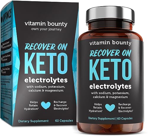 Vitamin Bounty Keto Electrolytes - Boost Energy, Sugar-Free Hydration - 60 Capsules