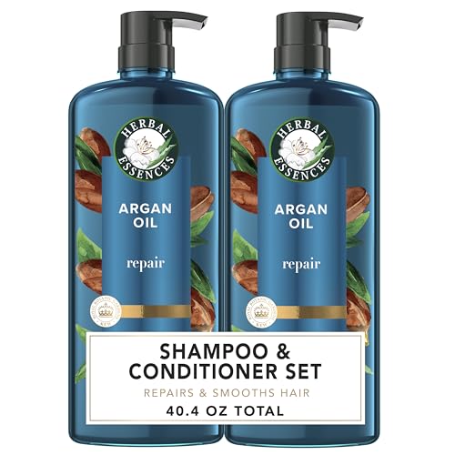 Herbal Essences Argan Oil Shampoo & Conditioner Set - Repair & Smooth, Kew Endorsed - 20.2oz Each