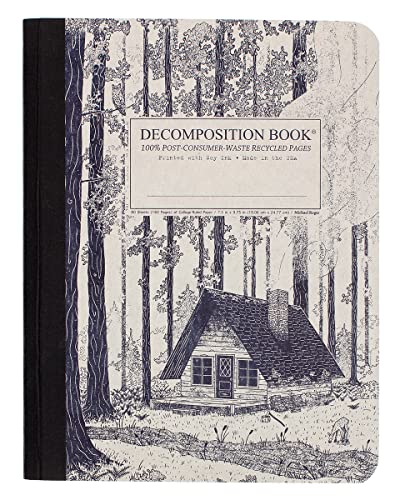 Decomposition Redwood Creek Notebook - 100% Recycled Paper, Durable Binding - 160 Pages